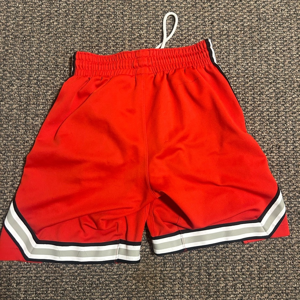 Ohio State Nike Red Athletic Shorts with Black and White Trim